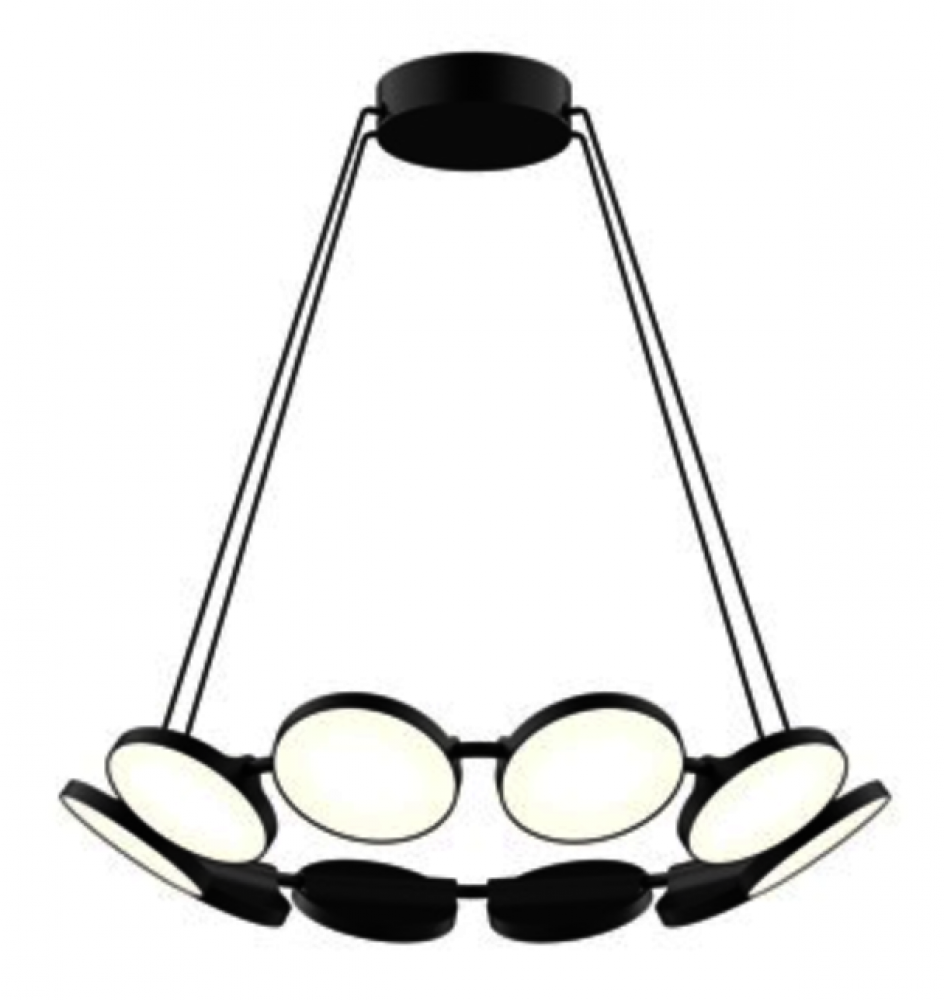 Novel 25-in Black LED Chandeliers